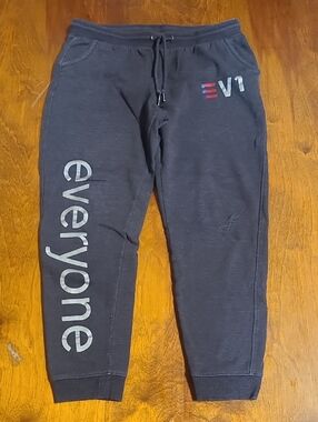 Ellen Degeneres Navy Blue Track Joggers with 'everyone' Graphic